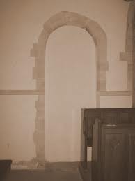 Bledlow Church: blocked doorway