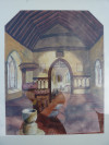 Saunderton Church: water colour of interior (1860)