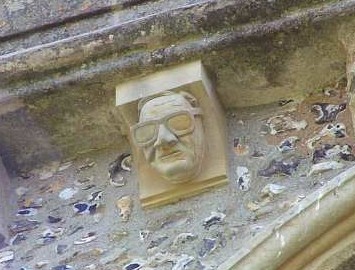 Bledlow Church: Lord Carrington gargoyle